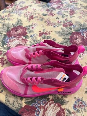 Off-White x Nike Zoom Fly SP "Tulip Pink" (Style: AJ4588-600) Men’s